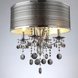 Moderne zeitgenössische Kristall-Metall-Pendelleuchte