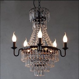Amerikanische Country Retro Kerze Kristall Lampe