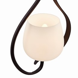 Eisenmalerei Pendelleuchte mit Glasschirm Klassische Beleuchtung Lampe 1 Kopf