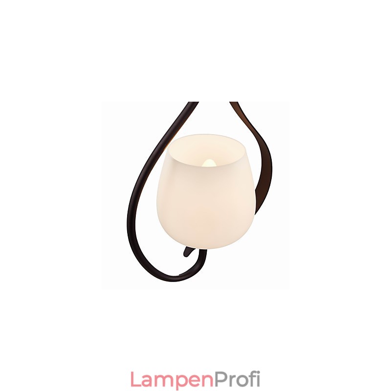 Eisenmalerei Pendelleuchte mit Glasschirm Klassische Beleuchtung Lampe 1 Kopf