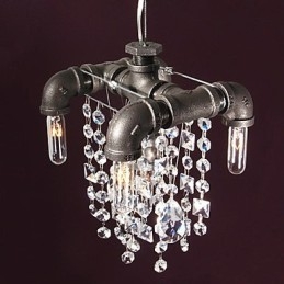 Charakteristische Pendelleuchte mit 5 Lichtern im nordamerikanischen Stil im Rohrdesign