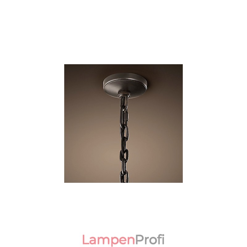 2-flammige Pendelleuchte mit transparentem Schirm