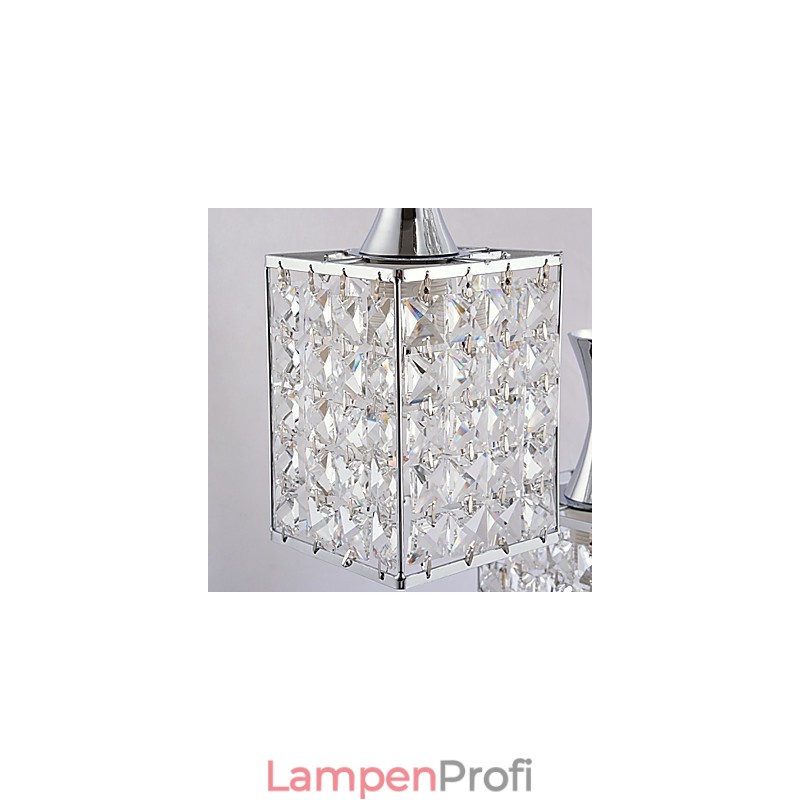 3 Lichter Metallrahmen K9 Kristall Kronleuchter Droplight Senden Glühbirne
