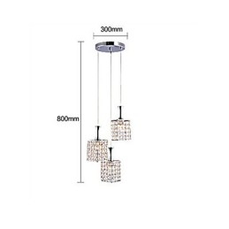 3 Lichter Metallrahmen K9 Kristall Kronleuchter Droplight Senden Glühbirne