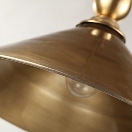 Pendelleuchte aus reinem Messing im Mini-Stil, traditionell, klassisch, Metall