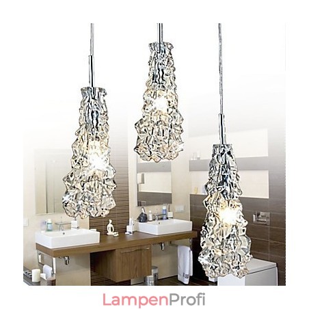Tradition Classic Kronleuchter aus transparentem Glas mit 3 Lichtern Tradition Classic Kronleuchter aus transparentem Glas mit 3 Lichtern