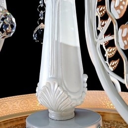 Weiß Anhänger Zwei Lichter Muster Glas Schatten Hand Vergoldet Europäischen Retro