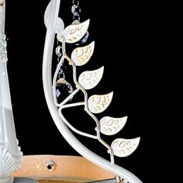 Weiß Anhänger Zwei Lichter Muster Glas Schatten Hand Vergoldet Europäischen Retro