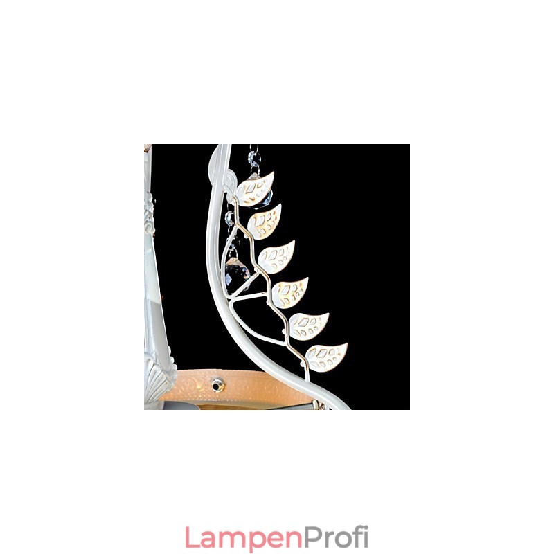 Weiß Anhänger Zwei Lichter Muster Glas Schatten Hand Vergoldet Europäischen Retro