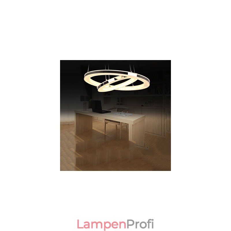 Acryl Pendelleuchte Runde Kronleuchter Beleuchtung mit 2 Ringen Lampen Leuchten