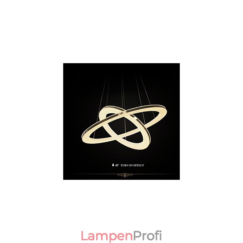 Acryl Pendelleuchte Runde Kronleuchter Beleuchtung mit 2 Ringen Lampen Leuchten