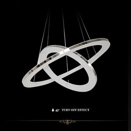 Acryl Pendelleuchte Runde Kronleuchter Beleuchtung mit 2 Ringen Lampen Leuchten