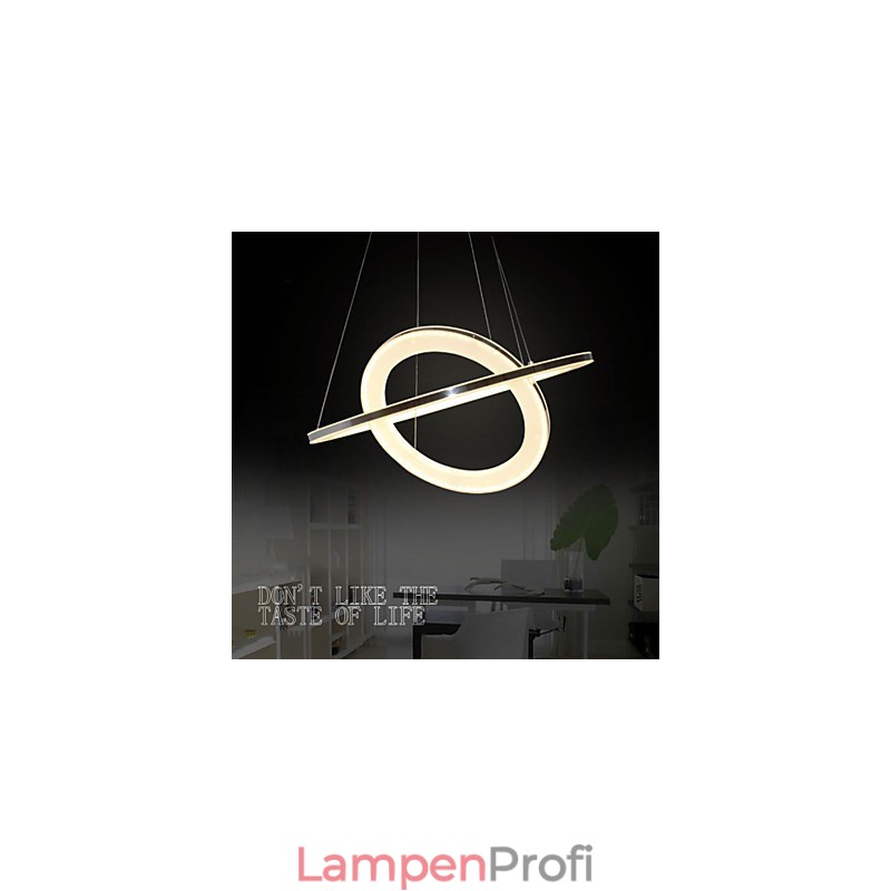 Acryl Pendelleuchte Runde Kronleuchter Beleuchtung mit 2 Ringen Lampen Leuchten