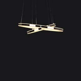 Acryl Pendelleuchte Runde Kronleuchter Beleuchtung mit 2 Ringen Lampen Leuchten