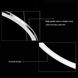 Acryl Pendelleuchte Runde Kronleuchter Beleuchtung mit 2 Ringen Lampen Leuchten