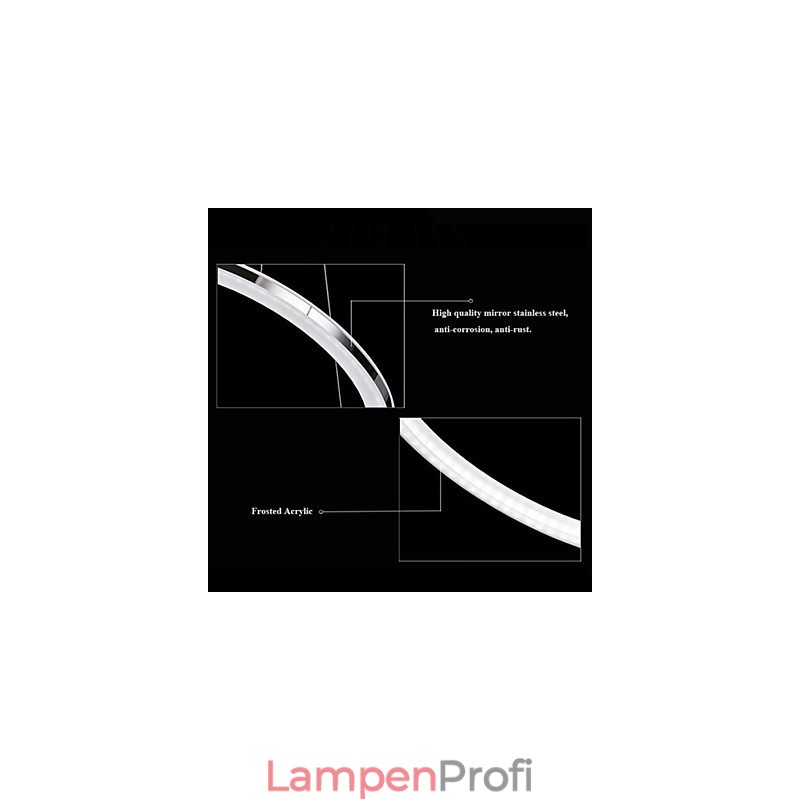 Acryl Pendelleuchte Runde Kronleuchter Beleuchtung mit 2 Ringen Lampen Leuchten
