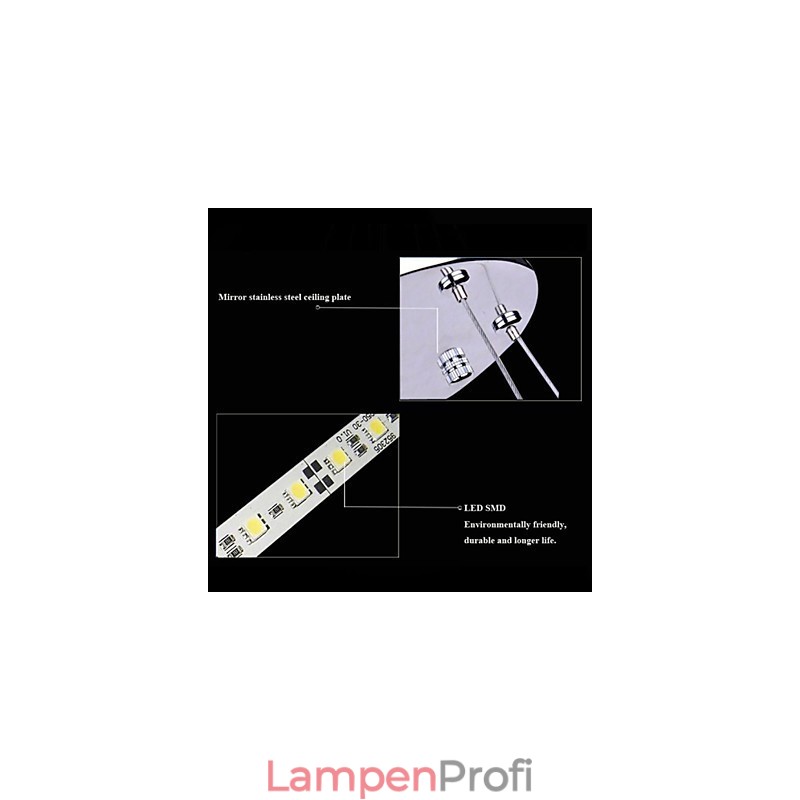 Acryl Pendelleuchte Runde Kronleuchter Beleuchtung mit 2 Ringen Lampen Leuchten