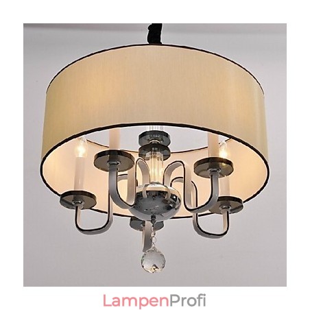 Moderne zeitgenössische Kristall Chrom Metall Pendelleuchte