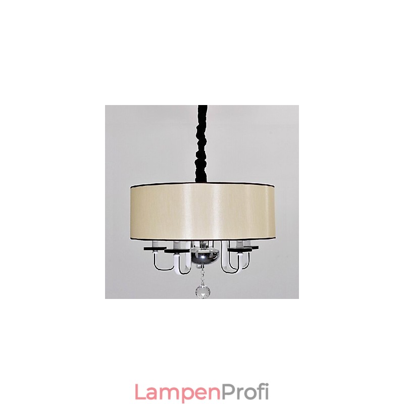 Moderne zeitgenössische Kristall Chrom Metall Pendelleuchte