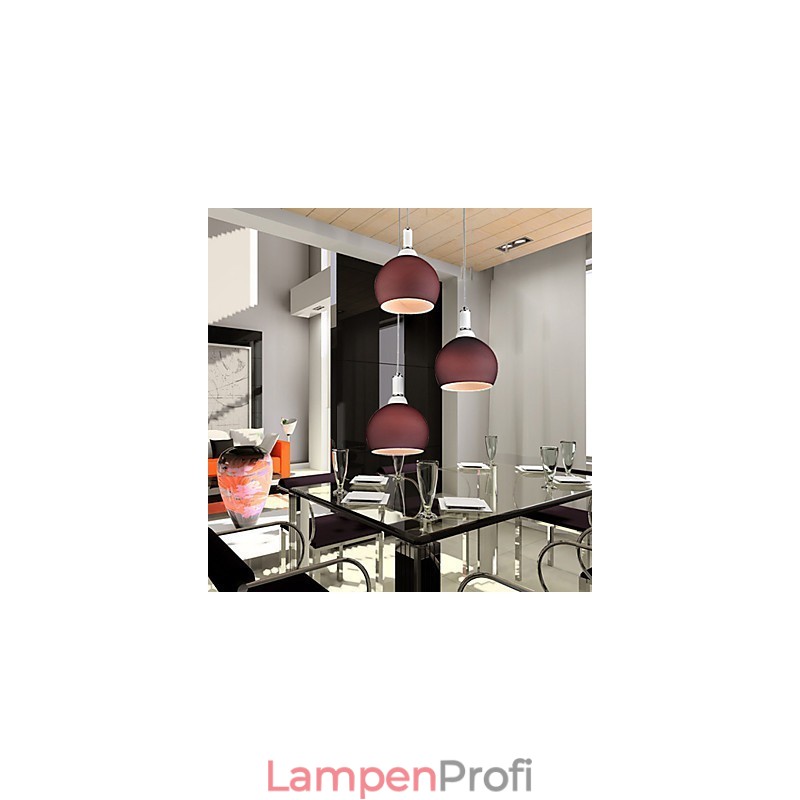 Moderne, zeitgenössische Pendelleuchte im Mini-Stil mit galvanisierter Beschichtung