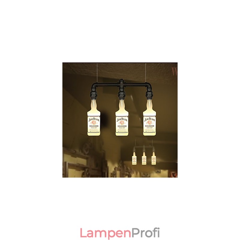 Mall Glasflasche Flaschen-Hängelampe