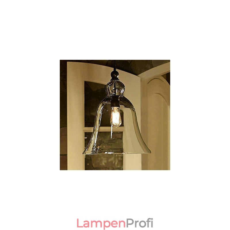Pendelleuchte im Mini-Stil mit Malerei aus Glas