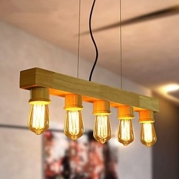 Pendelleuchten Country Holz Bambus