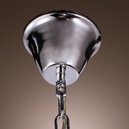 Moderne Pendelleuchte aus galvanisiertem Metall im Mini-Stil mit Kristallen