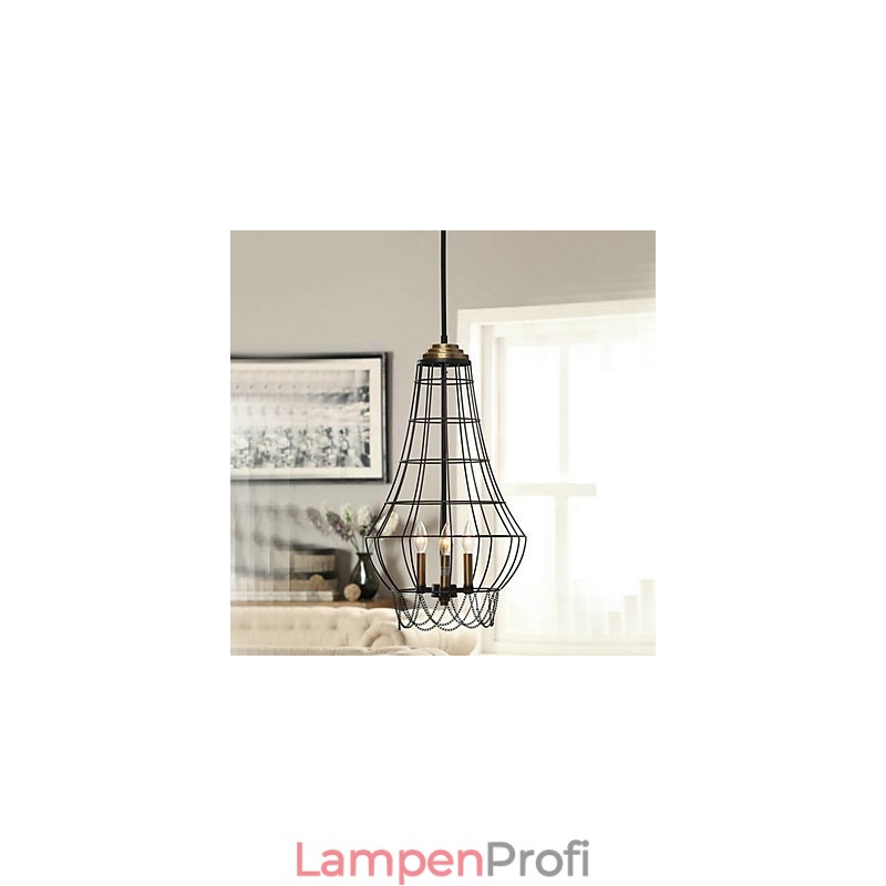 Pendelleuchte aus bemaltem Metall im Landhausstil im Mini-Stil