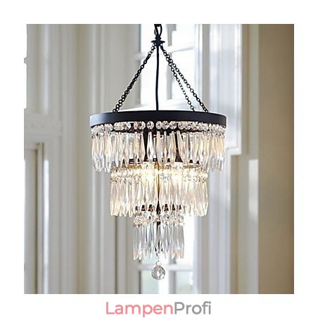 Pendelleuchte 3-flammig Modern Elegant Metall Kristall Malerei Pendelleuchte 3-flammig Modern Elegant Metall Kristall Malerei