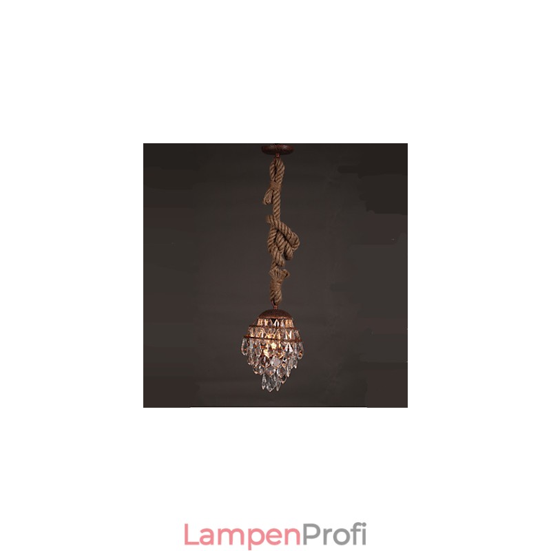 Retro Lounge Hanf Industrieller Wind Imitation Kristall Kronleuchter