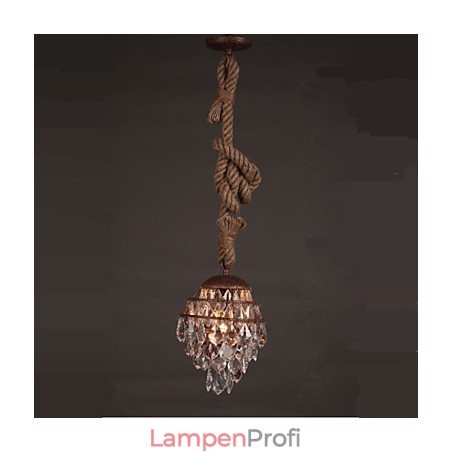 Retro Lounge Hanf Industrieller Wind Imitation Kristall Kronleuchter