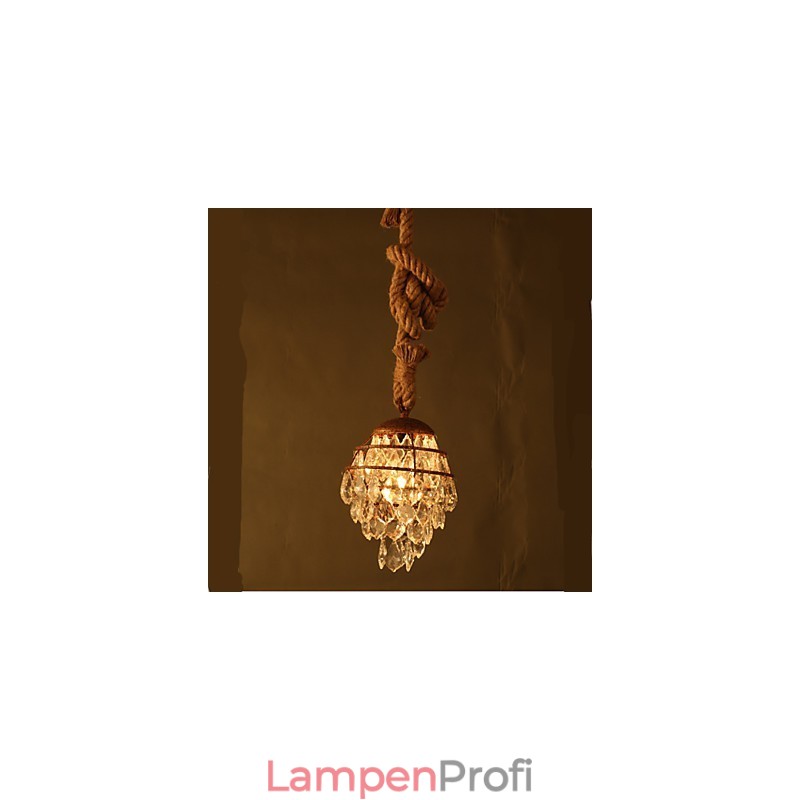 Retro Lounge Hanf Industrieller Wind Imitation Kristall Kronleuchter