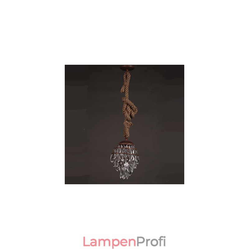 Retro Lounge Hanf Industrieller Wind Imitation Kristall Kronleuchter