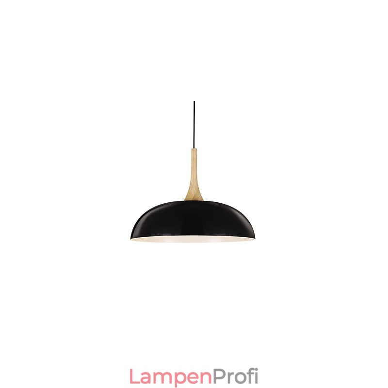Mini Künstlerische Pendelleuchte 1 Licht Moderne Schlichtheit Schwarz Weiß Finish Aluminium & Holz Droplight
