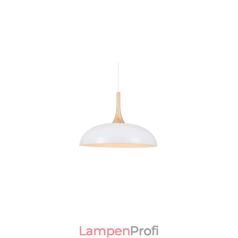 Mini Künstlerische Pendelleuchte 1 Licht Moderne Schlichtheit Schwarz Weiß Finish Aluminium & Holz Droplight