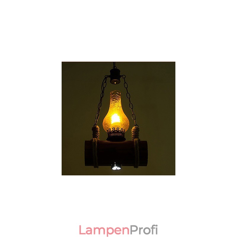 Bar der Retro Massivholz Einzelkopf Pendelleuchte