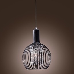 Moderne zeitgenössische Laterne Kristall Mini Stil galvanisierte Pendelleuchte
