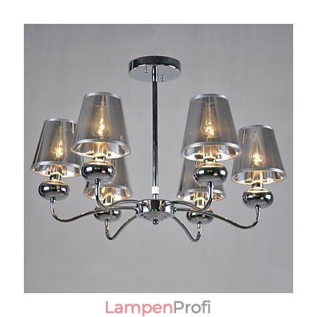 Vintage Kronleuchter 6 Lichter Klassische Stoff Metall Malerei