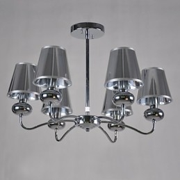 Vintage Kronleuchter 6 Lichter Klassische Stoff Metall Malerei