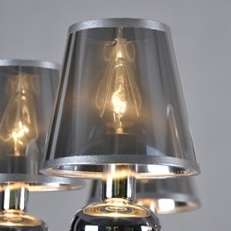 Vintage Kronleuchter 6 Lichter Klassische Stoff Metall Malerei