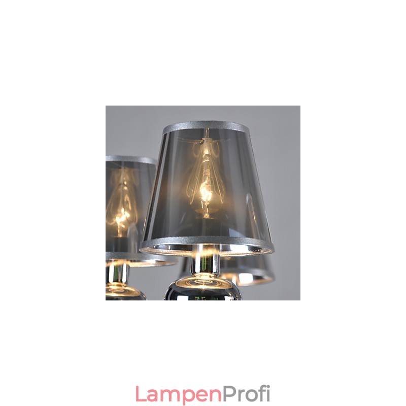 Vintage Kronleuchter 6 Lichter Klassische Stoff Metall Malerei