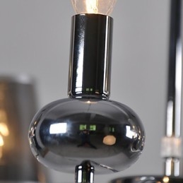 Vintage Kronleuchter 6 Lichter Klassische Stoff Metall Malerei