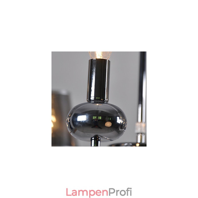 Vintage Kronleuchter 6 Lichter Klassische Stoff Metall Malerei