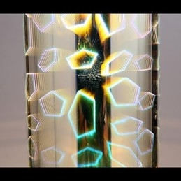 Traum Lasergravur Chrom Lampe 3 Gerade