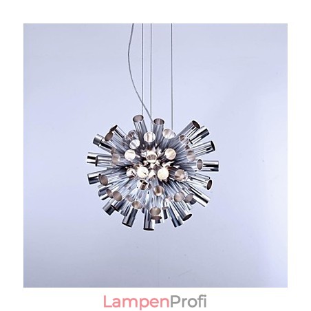 Moderne zeitgenössische Pendelleuchte aus gebürstetem Metall