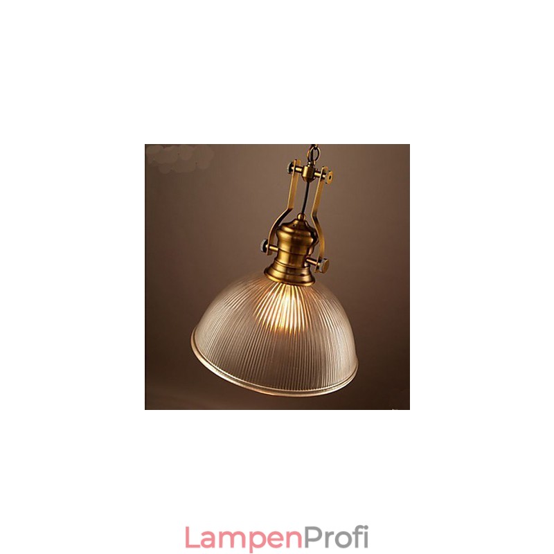 Amerikanischer Retro-Kronleuchter mit einem Kopf aus klarem Glas