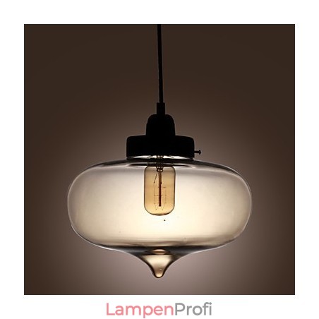 Transparente Glas-Pendelleuchte im braunen Blasen-Design Transparente Glas-Pendelleuchte im braunen Blasen-Design