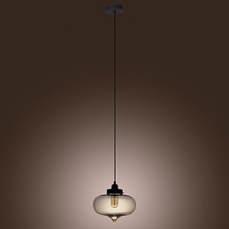 Transparente Glas-Pendelleuchte im braunen Blasen-Design