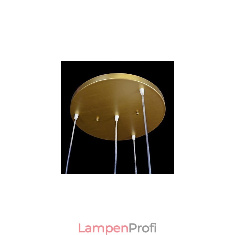 Bronze Anhänger Vier Lichter Muster Glasschirm Europäischen Retro Klassisch